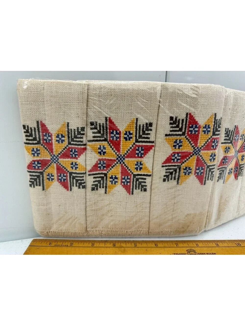 18 Vintage Thai Tribal Crafts Karen Yao Thai Lua Napkins Hemp? Geometric Stitch